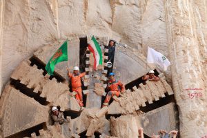 پایان ساخت تونل و حفاری مکانیزه TBM شماره یک ،ﺧﻂ دو مترو