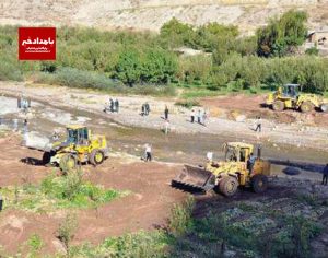 عملیات آزادسازی حریم و بستر رودخانه ها در چهار نقطه فارس