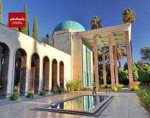 تصویرسازی و خوشنویسی اشعار سعدی در آرامگاه شیخ اجل 