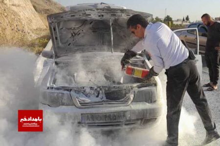 آتش سوزی خودرو در کمربندی شیراز مهار شد