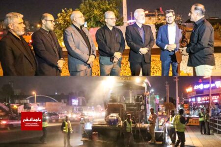 بررسی میدانی پروژه تعریض پل سلمان فارسی در چهاردهمین بازدید شبانه مدیریت شهری شیراز