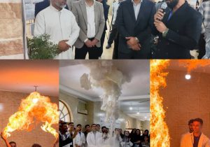 اجرای نمایش‌های علمی جذاب شیمی، توسط گروه رسول بزرگمهر شیمیست استان فارسی در دانشگاه پارسیان